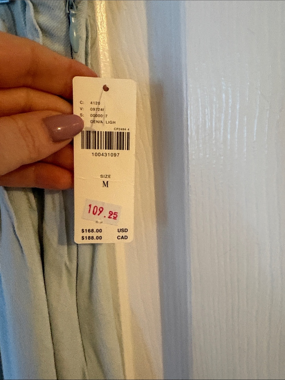 Pilcro NWT Pale Blue Button-Front Maxi Skirt - Picture 4 of 11